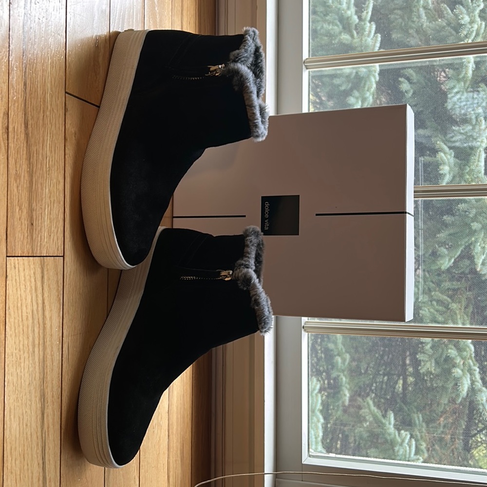 Dolce Vita Zip Up Booties with Fur